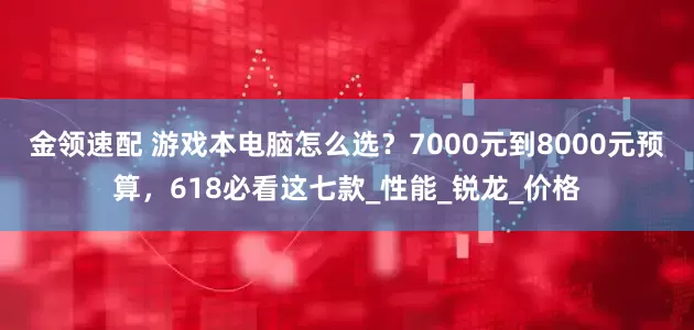 金领速配 游戏本电脑怎么选？7000元到8000元预算，618必看这七款_性能_锐龙_价格